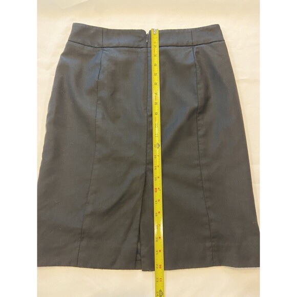 J. Crew Women Size 4 Black 100% Wool Straight Pencil Skirt Polyester Lined - Picture 5 of 5
